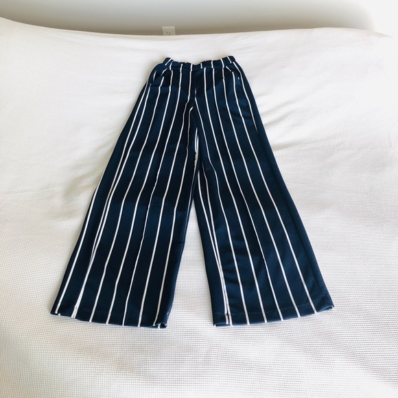 Blue/white wide-leg pants - Picture 3 of 4